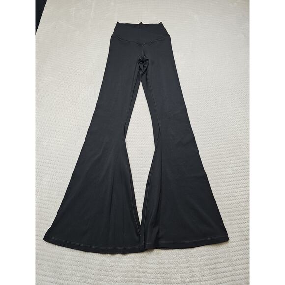 Aerie Offline Leggings Womens Medium Long Black Real Me Super Flare Hi Rise - Picture 1 of 8